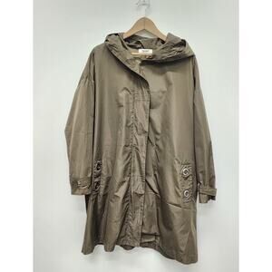 Jian Ruyi Hoodie Anorak Parka Jacket Womens One Size Military Green Outdoor Luxe